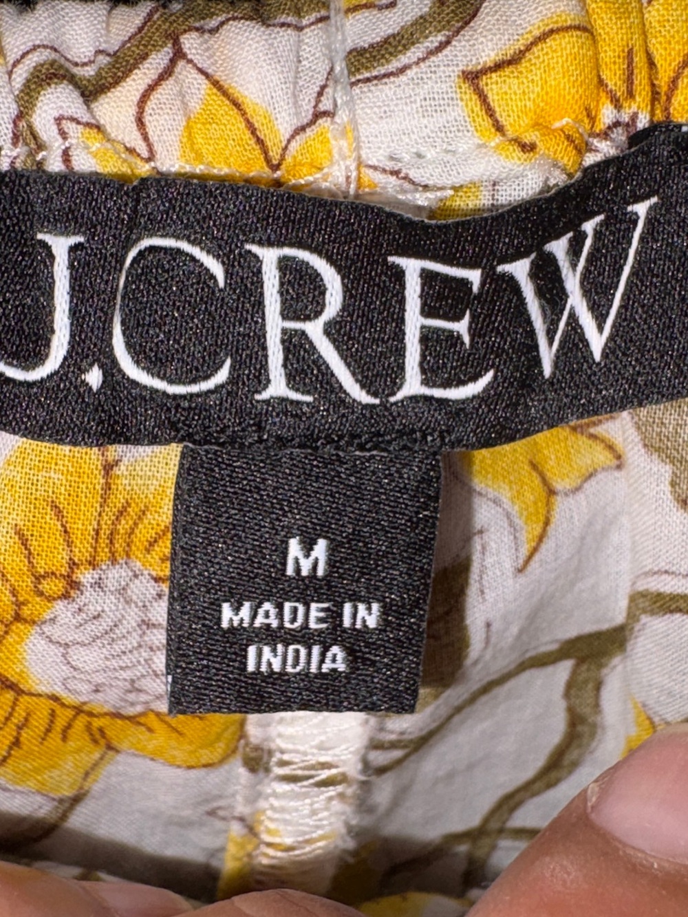 J Crew Cotton voile beach pant in daffodil daze block print Sz Medium - Picture 3 of 16